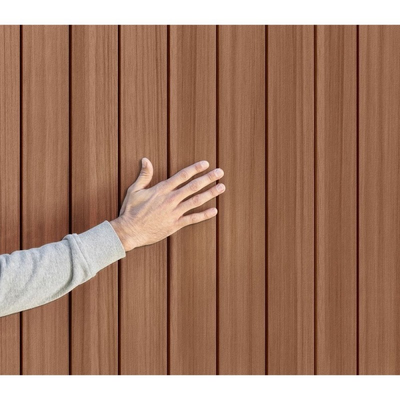 Casuta de gradina KETER Darwin 6x6 249360, cu usa dubla, material evotech, maro