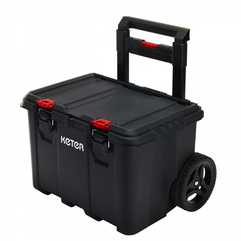 Cutie mobila pentru depozitare scule si unelte KETER Stack n Roll 251493, plastic, maner si roti de transport