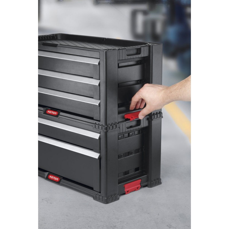Organizator mobil pentru scule KETER 237007, 5 sertare, manere laterale pentru transport, sistem de blocare