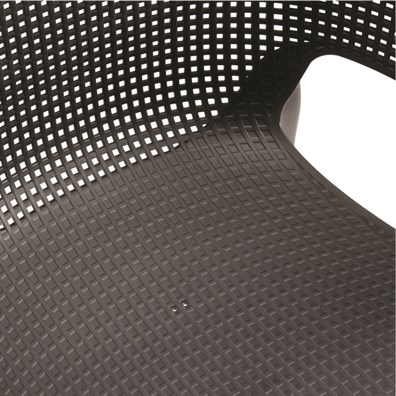 Scaun pentru gradina cu spatar KETER Elisa 246189, grafit, material polipropilena