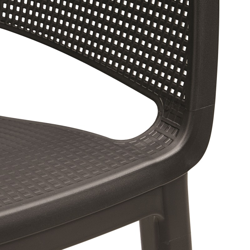 Scaun pentru gradina cu spatar KETER Elisa 246189, grafit, material polipropilena