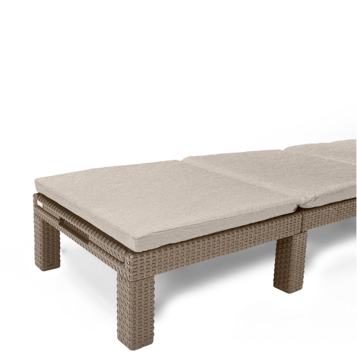 Sezlong de exterior KETER Daytona Deluxe 252225, spatar ajustabil, cu perna, cappuccino, material polipropilena