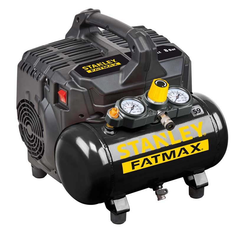 Compresor STANLEY FatMax DST 101/8/6 profesional, 0.75 kW, fara ulei, 1 CP, 8 Bar, debit aer 105 l/min