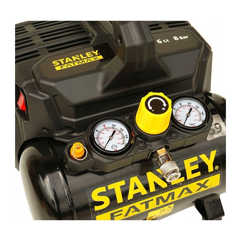 Compresor STANLEY FatMax DST 101/8/6 profesional, 0.75 kW, fara ulei, 1 CP, 8 Bar, debit aer 105 l/min