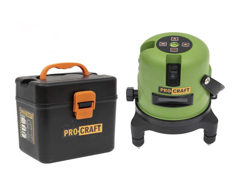 Nivela laser PROCRAFT, LE-5D, distanta maxima 15 m, 200 x 100 x 200 mm, verde