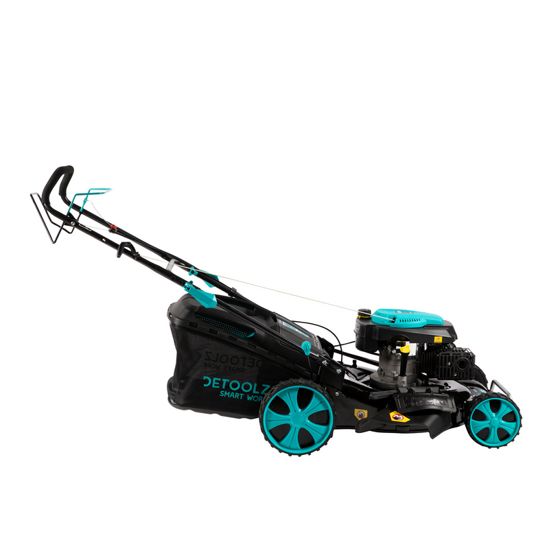 Masina de tuns gazon Detoolz, DZ-M107, 4 kW, benzina, punte 21 inch, 146 CC, cos colector 70 L