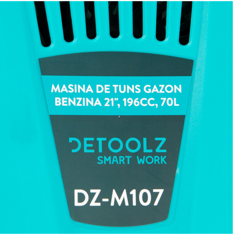 Masina de tuns gazon Detoolz, DZ-M107, 4 kW, benzina, punte 21 inch, 146 CC, cos colector 70 L