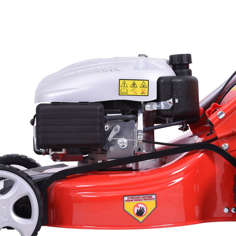 Masina de tuns iarba HECHT 548 SW 5 in 1 HECHT548SW5IN1, motor benzina, putere 5 CP, latime de lucru 46 cm, kit de mulcire, autopropulsie