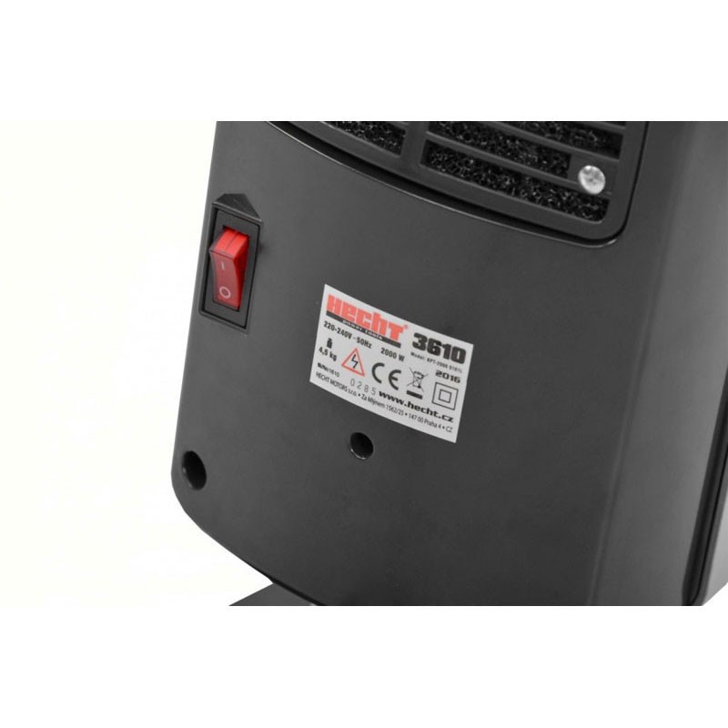 Termosuflanta electrica HECHT 3610, cu display led si telecomanda, putere 2000 W, debit aer cald 80 mc/h, 6825 BTU/h