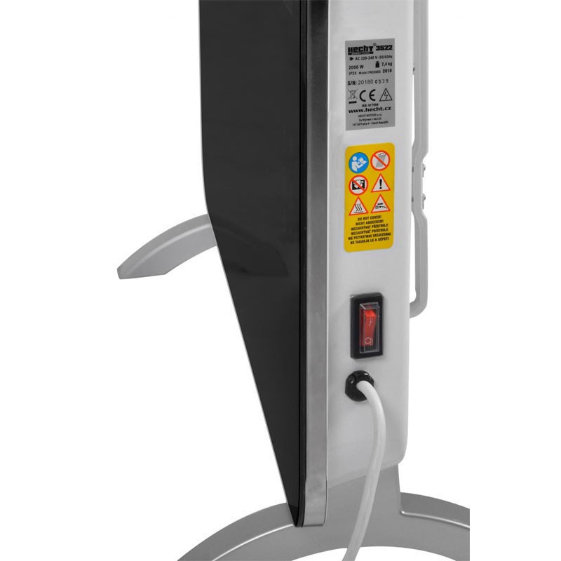 Incalzitor electric HECHT 3522, cu display led si telecomanda, putere 2000 W, capacitate 50 mc, zona incalzita 20 - 25 mp