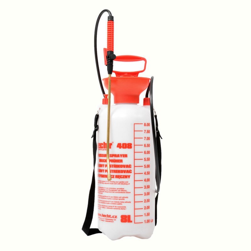 Pulverizator manual de umar HECHT 408, capacitate rezervor 8 iltri, presiune 3 bar, jet ajustabil