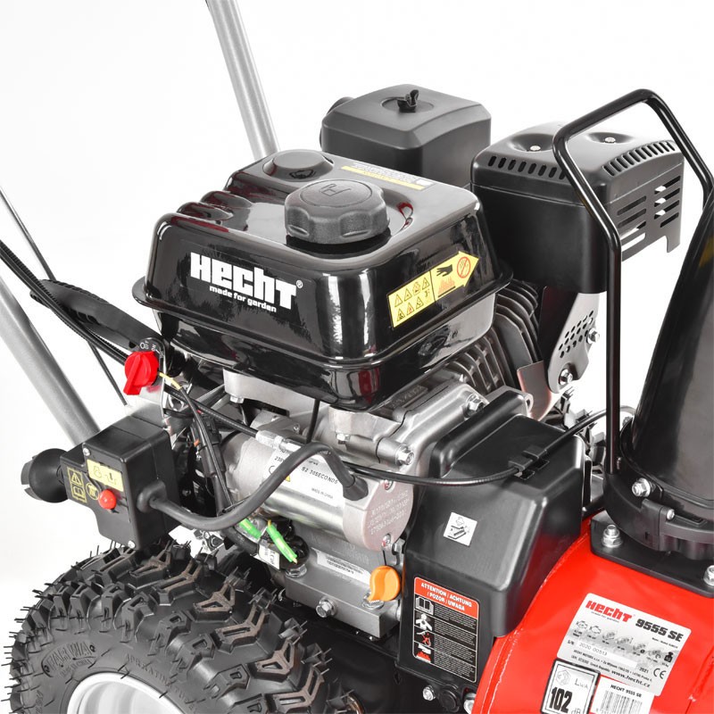 Freza de zapada pe benzina HECHT 9555SE, putere 5.5 CP, capacitate cilindrica 196 cmc, latime de lucru 56 cm