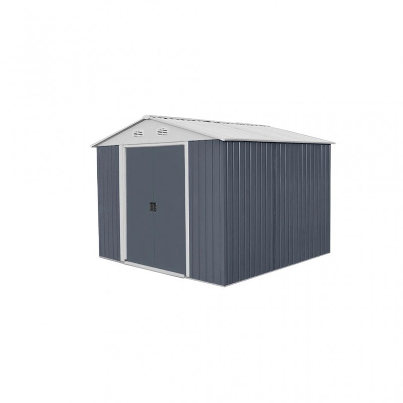 Magazie de gradina pentru depozitare HECHT 12x10 PLUS, cadru si pereti metalici, dimensiuni 367 x 301 x 214 cm