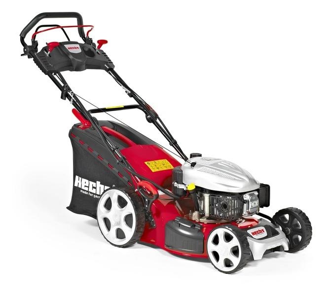 Masina de tuns iarba HECHT 5484 SXE 5in1, motor termic, capacitate cilindrica 135 CC, putere 5 CP, latime de lucru 46 cm, cu autopropulsie