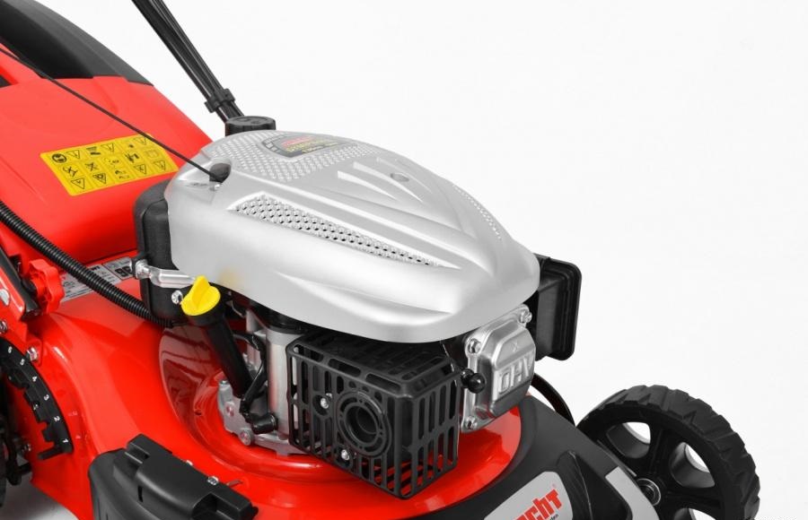 Masina de tuns iarba HECHT 5484 SXE 5in1, motor termic, capacitate cilindrica 135 CC, putere 5 CP, latime de lucru 46 cm, cu autopropulsie