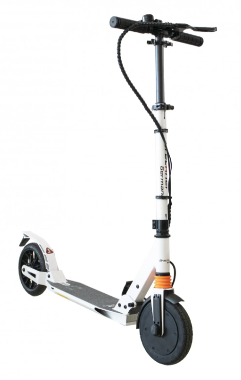 Trotineta electrica BRECKNER BK90128 TE, 120-2.6-A motor 120 W, alba, autonomie 5 km