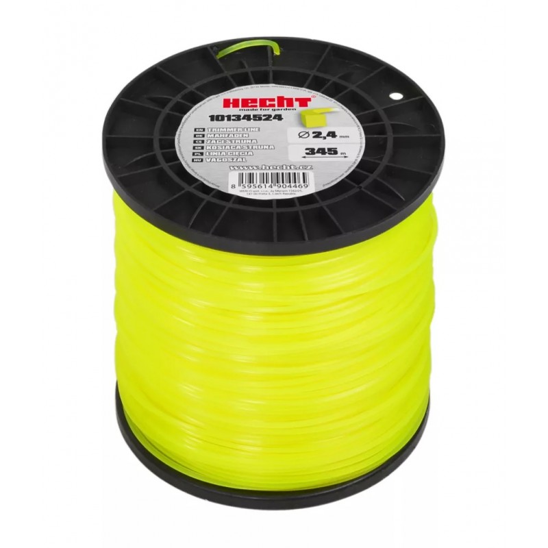 Fir pentru trimmer HECHT 10134524, profil patrat, diametru 2.4 mm, lungime 345 m