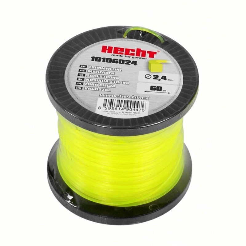 Fir pentru trimmer HECHT 10106024, profil patrat, diametru 2.4 mm, lungime 60 m