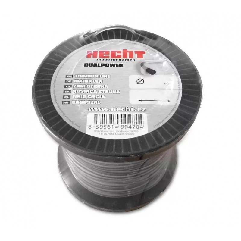 Fir pentru trimmer HECHT 10336024, profil rotund, diametru 2.4 mm, lungime 360 m, cu insertie metalica