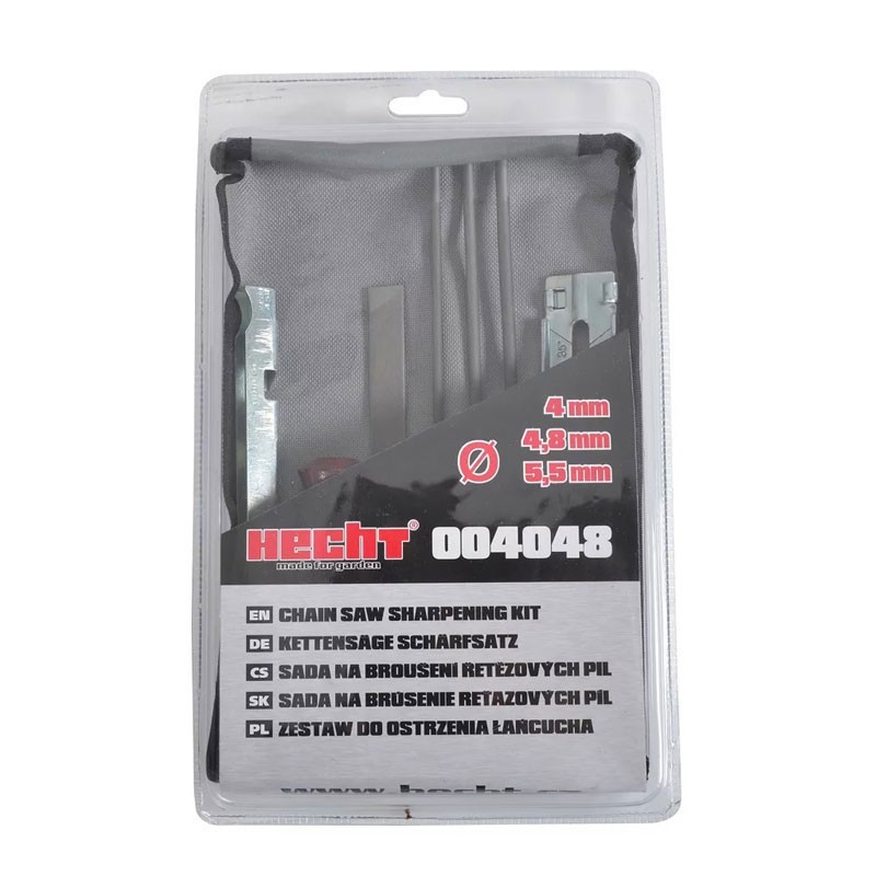 Set ascutire lant motofierastrau HECHT 004048, dimensiuni pile 4 mm, 4.8 mm, 5.5 mm