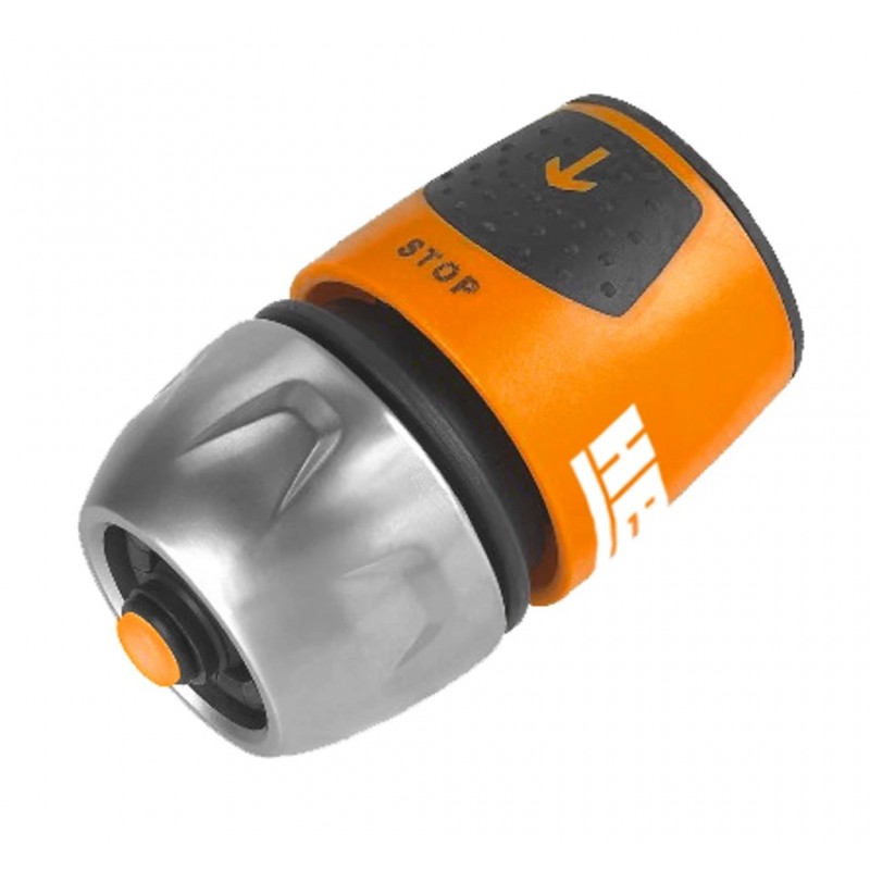 Conector mufa racord cupla pentru furtune irigatii HECHT 08111, cu reglare, 1/2 inch, 3/4 inch, 5/8 inch, material plastic