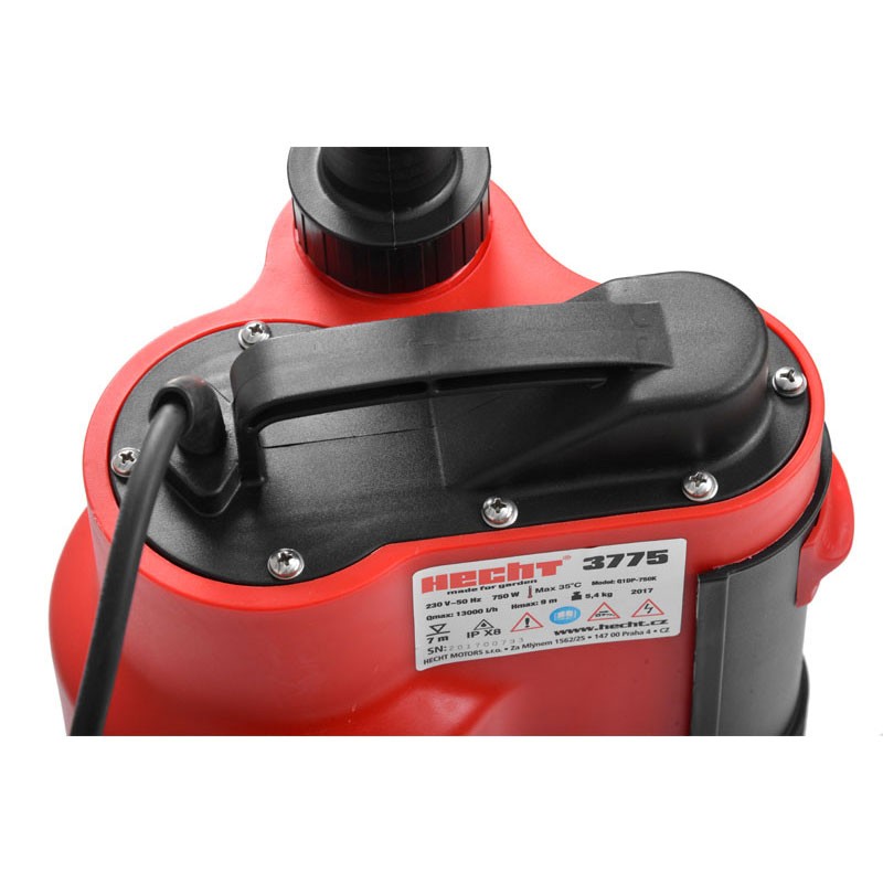 Pompa submersibila pentru apa curata HECHT 3775, putere motor 750 W, debit maxim 13000 l/h, inaltime maxima de refulare 9 m