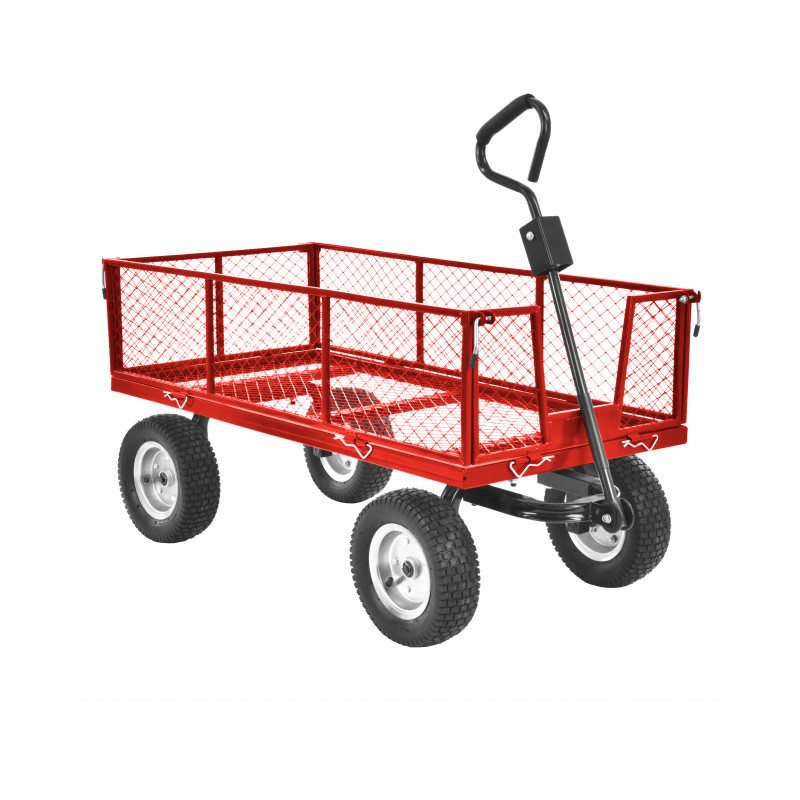 Remorca, carucior HECHT 53350, capacitate incarcare 350 kg, compatibila cu tractorasele de tuns iarba Hecht 5114, 5116, 5176, 5922, 5227, 5727, 5927