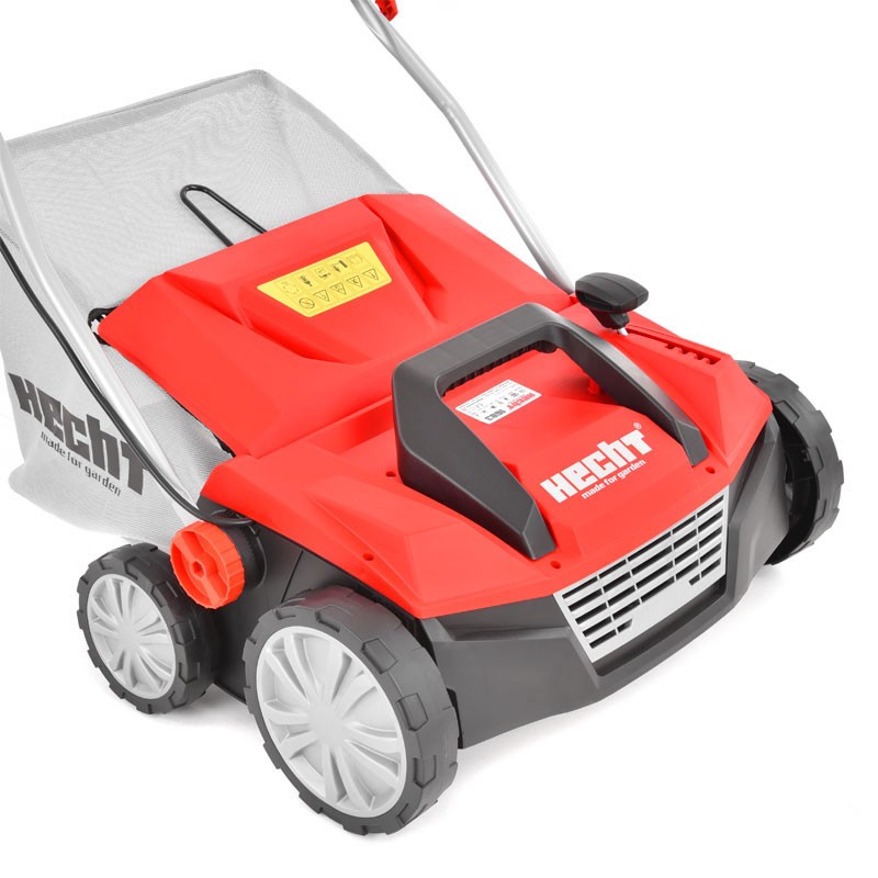Scarificator si aerator electric HECHT 1683 2 in 1, putere motor 1600 W, sac colectare 48 litri, latime de lucru 38 cm