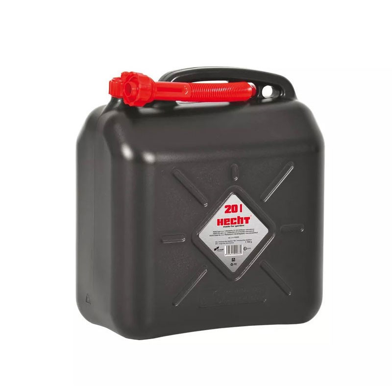 Canistra pentru combustibil HECHT K00200, volum 20 litri, din plastic, culoare negru