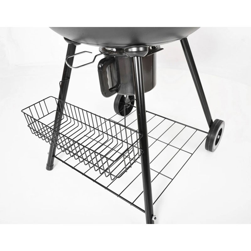Gratar de gradina HECHT Merida, diametru 53.3 cm, din otel inoxidabil, cu roti