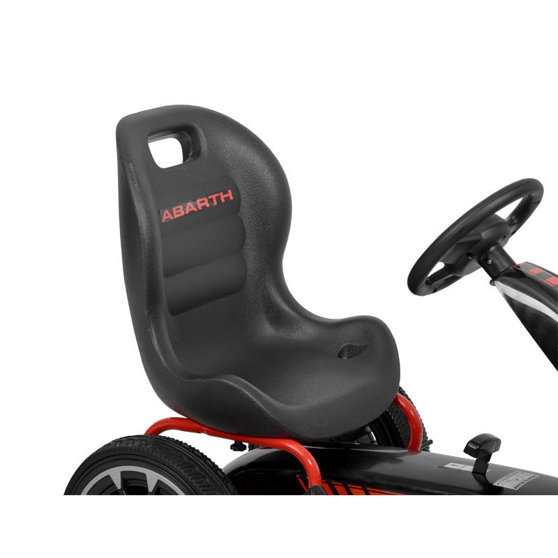 Kart cu pedale HECHT Abarth Black, greutate maxima suportata 25 kg, dimensiuni 113 x 57 x 73 cm, negru