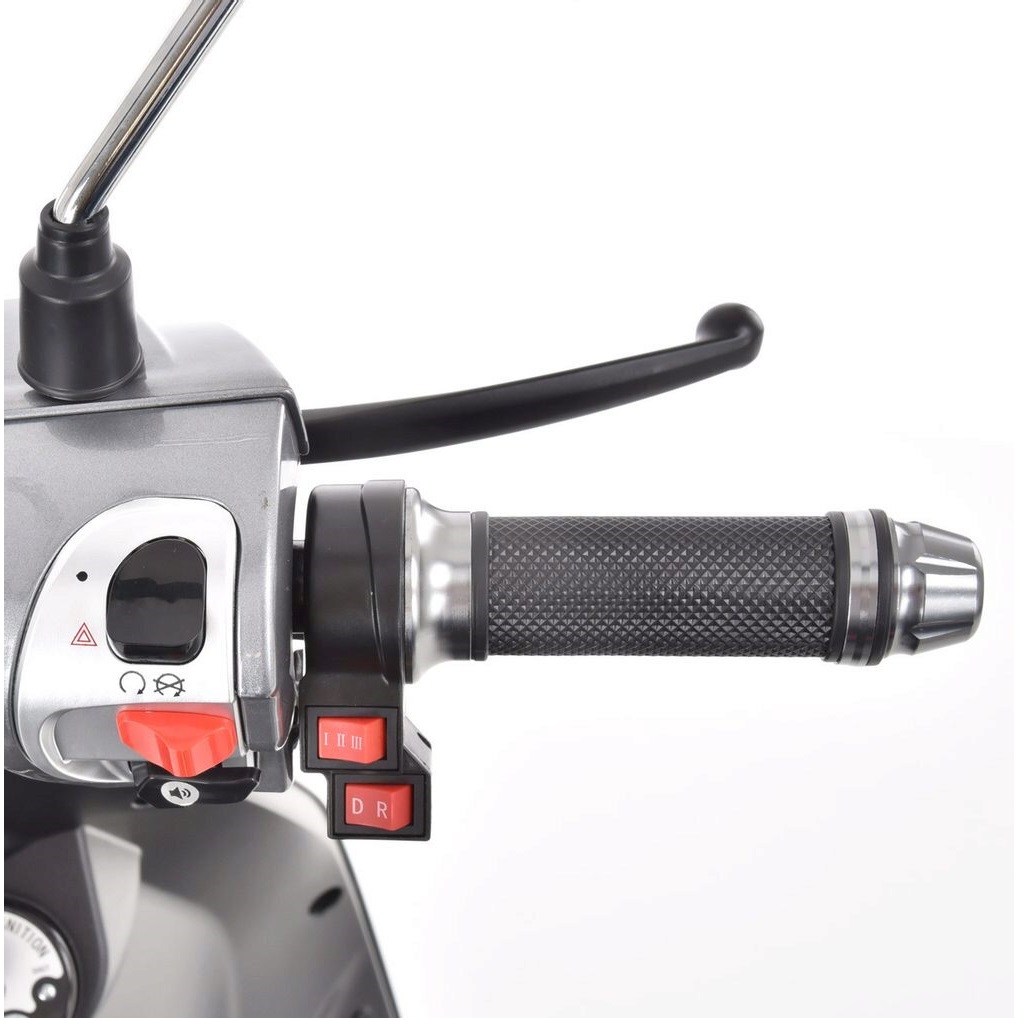 Scuter electric HECHT Citis Max Shadow, scaun reglabil, cotiere, acumulator 60 V, 20 Ah, motor 800 W, viteza maxima de 25 km/h, gri