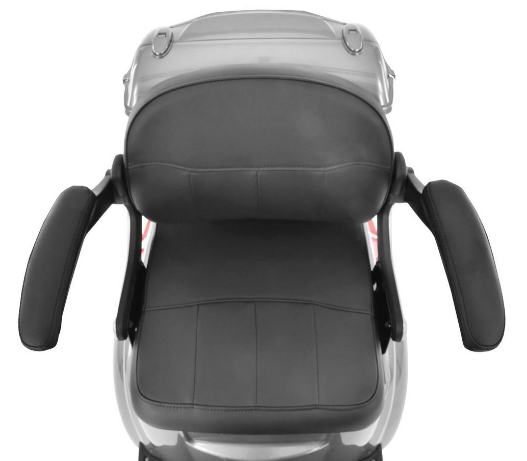 Scuter electric HECHT Citis Max Shadow, scaun reglabil, cotiere, acumulator 60 V, 20 Ah, motor 800 W, viteza maxima de 25 km/h, gri