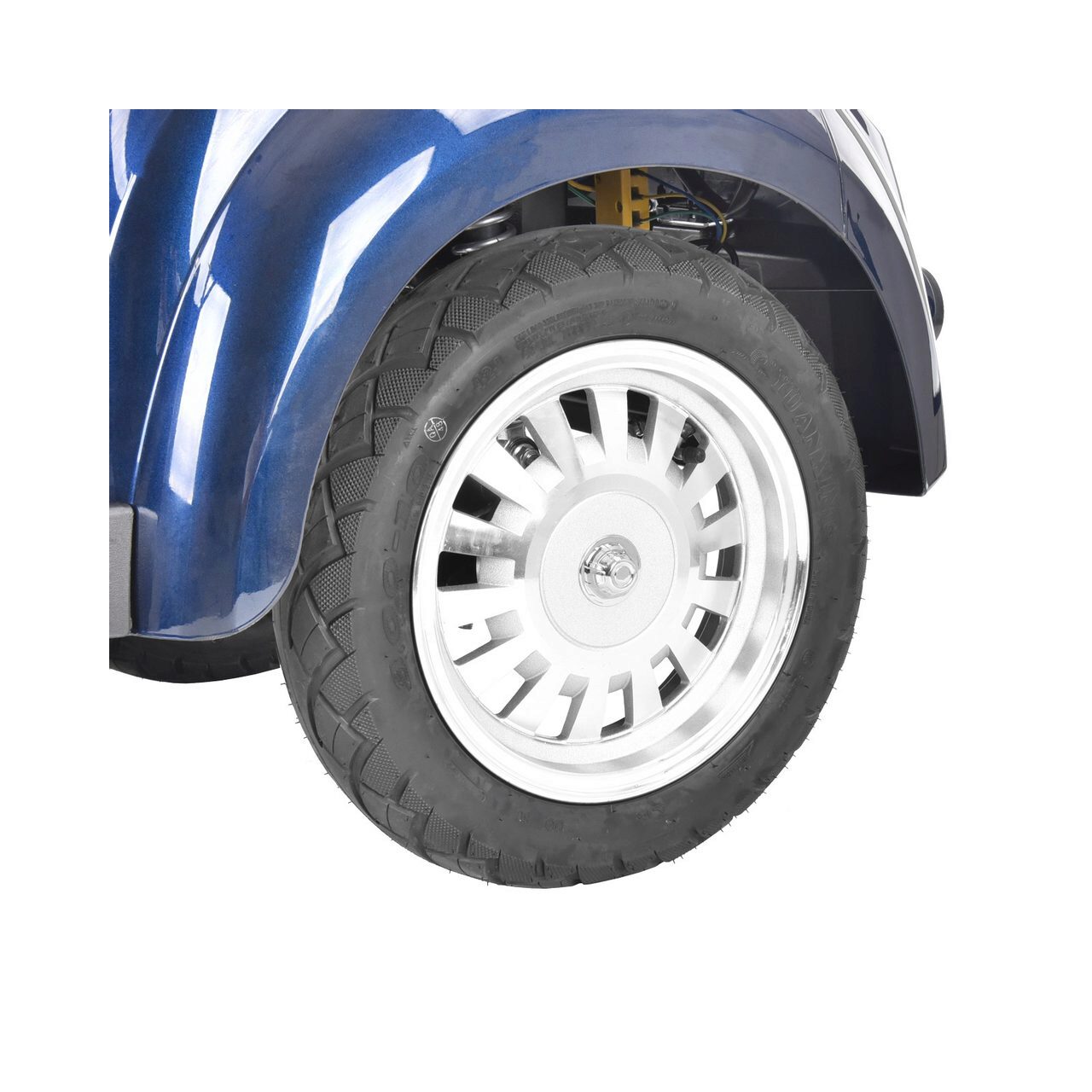 Scuter electric HECHT Citis Max Blue, scaun reglabil, cotiere, acumulator 60 V, 20 Ah, motor 800 W, viteza maxima de 25 km/h, albastru