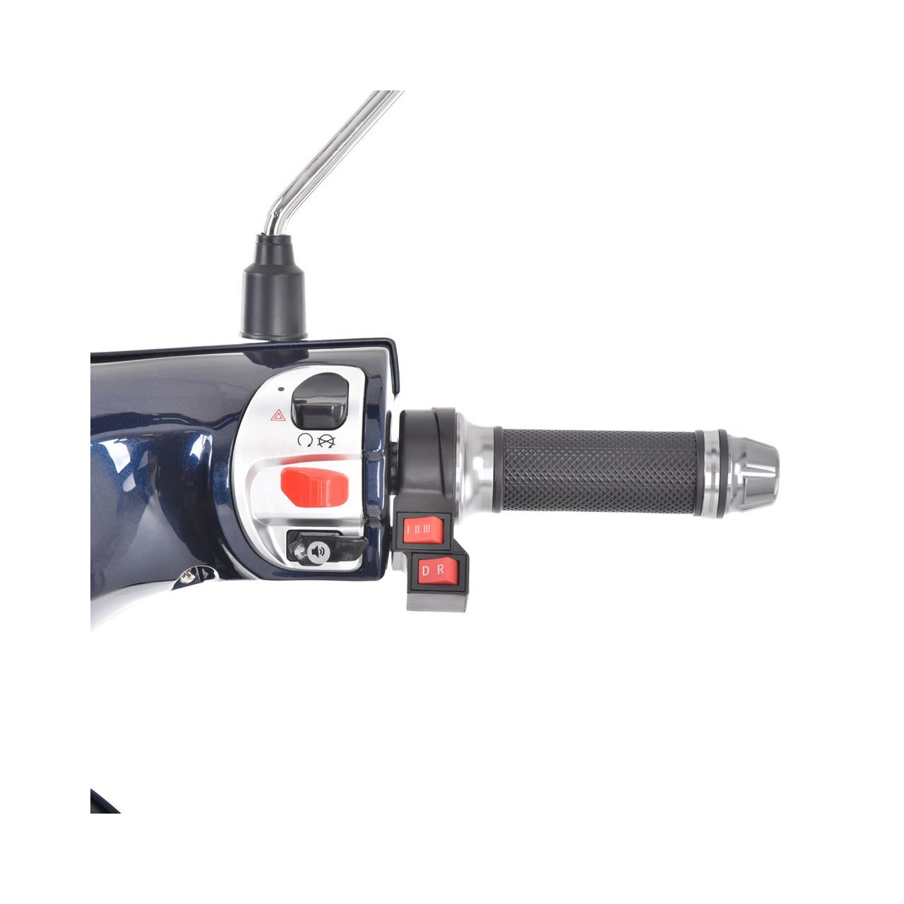 Scuter electric HECHT Citis Max Blue, scaun reglabil, cotiere, acumulator 60 V, 20 Ah, motor 800 W, viteza maxima de 25 km/h, albastru