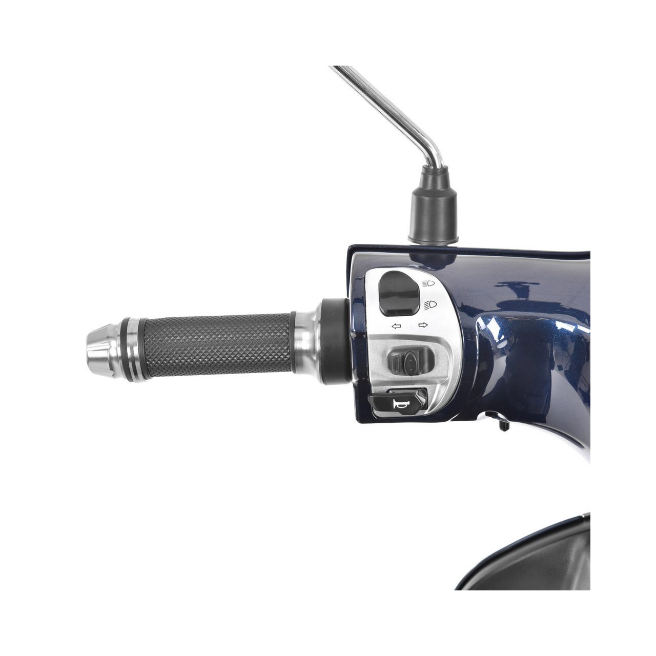 Scuter electric HECHT Citis Max Blue, scaun reglabil, cotiere, acumulator 60 V, 20 Ah, motor 800 W, viteza maxima de 25 km/h, albastru