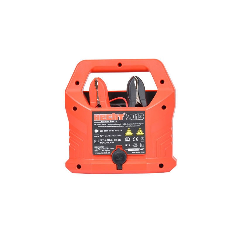 Incarcator inteligent pentru acumulatori auto HECHT 2013, pentru baterii Pb, plumb-acid, iesire 12V, 2-15 A, 4-300 Ah