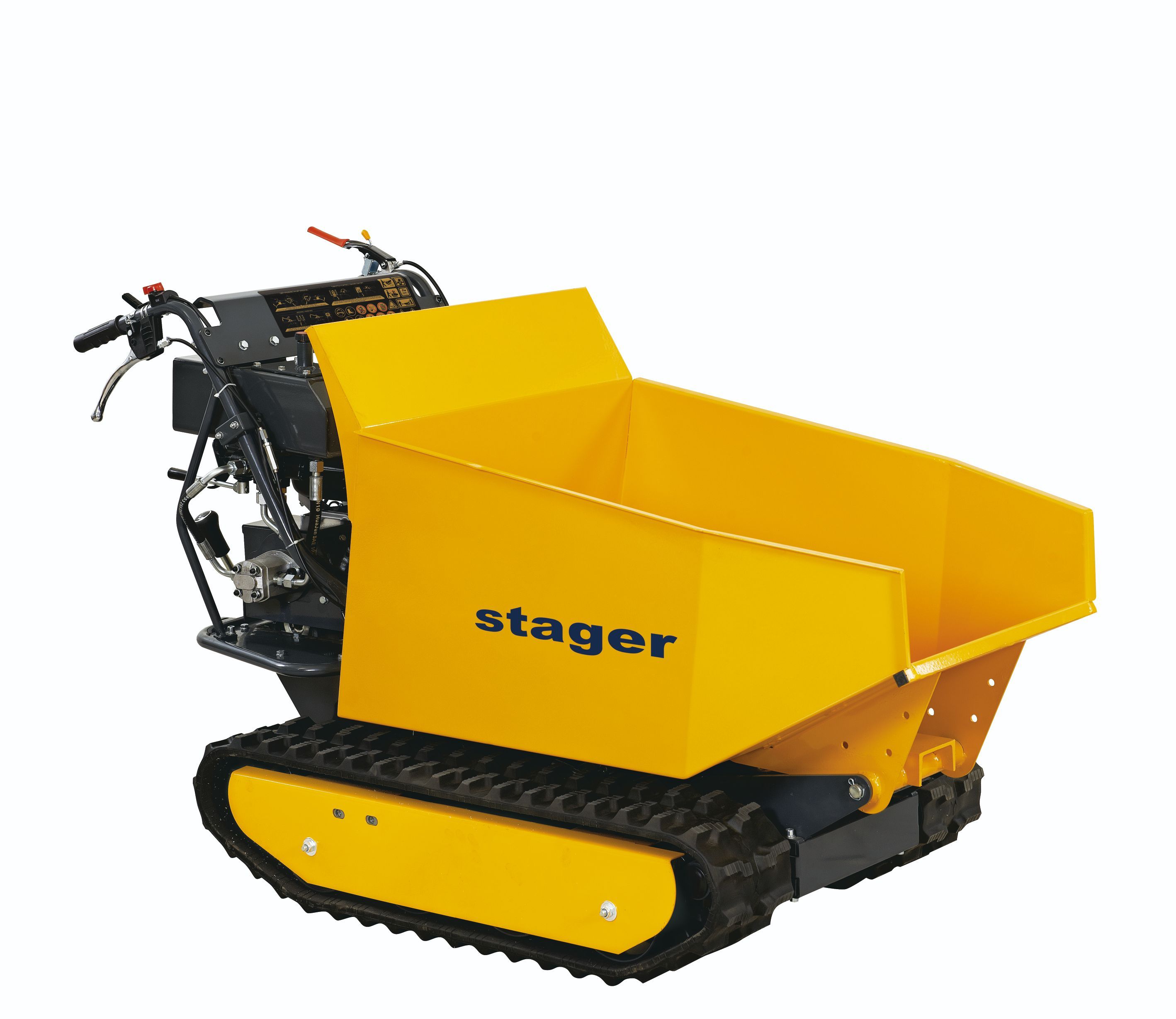 Roaba cu motor termic STAGER RMT500S 5160009735, 4 timpi, putere motor 6.5 CP, 4.8 kW, capacitate maxima incarcare 500 kg, cu senile