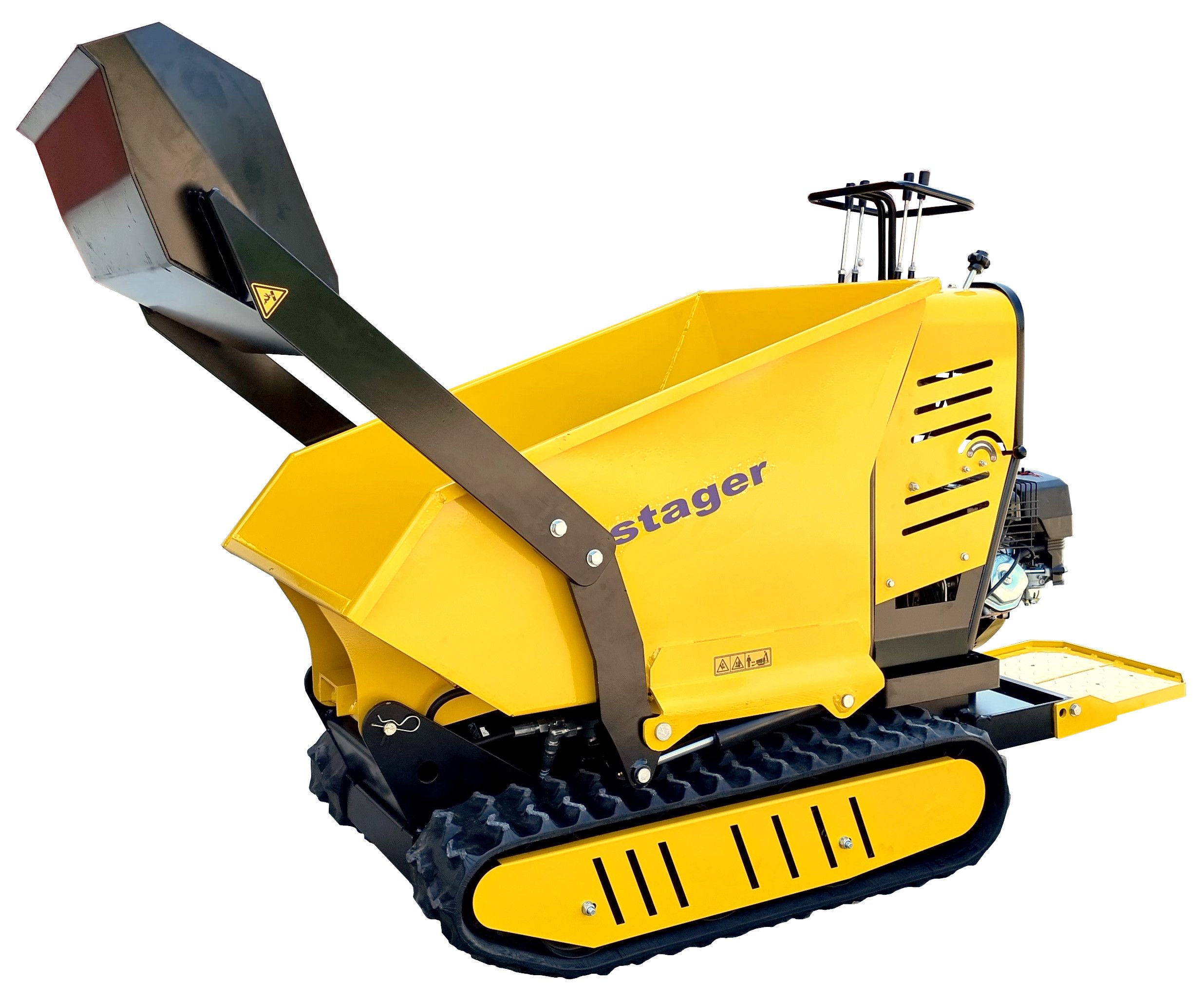 Roaba cu motor termic STAGER RMT500SI 5160009745, 4 timpi, putere motor 9 CP, 6.6 kW, cu incarcator frontal, capacitate incarcare 500 kg, cu senile