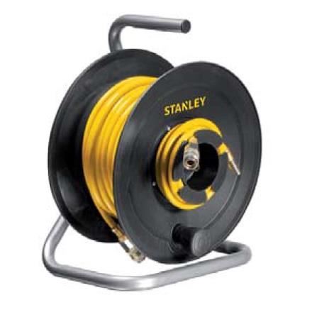 Tambur cu furtun pentru aer comprimat STANLEY 166013XSTN, lungime furtun 20 metri, 8 x 12 mm, din cauciuc panzat