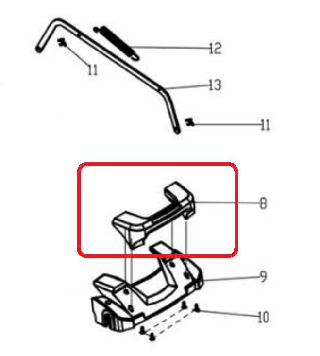 Suport fata RURIS PSRX333-2-9, pentru masina de tuns iarba Ruris RX333
