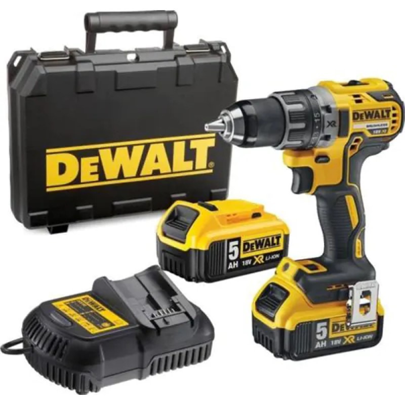 Masina de gaurit si insurubat DeWalt DCD791P2-QW, 460 W, 2 acumulatori Li-Ion-XR, 18 V, 5 Ah, geanta de transport TSTAK