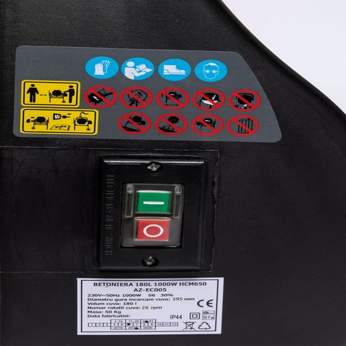 Betoniera ALMAZ, HCM650, 180 L 1000 W, cuva 380 mm