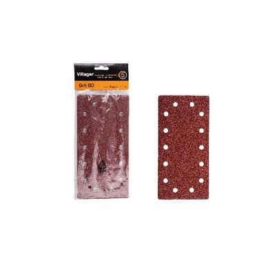 Smirghel VELCRO dreptunghiular VILLAGER VLN 320, 230 x 115 mm, granulatie 60