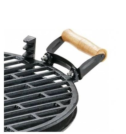 Gratar pe carbuni GRILLCHEF 0630, din fonta, rotund, cu suprafata de gatit de 36 cm