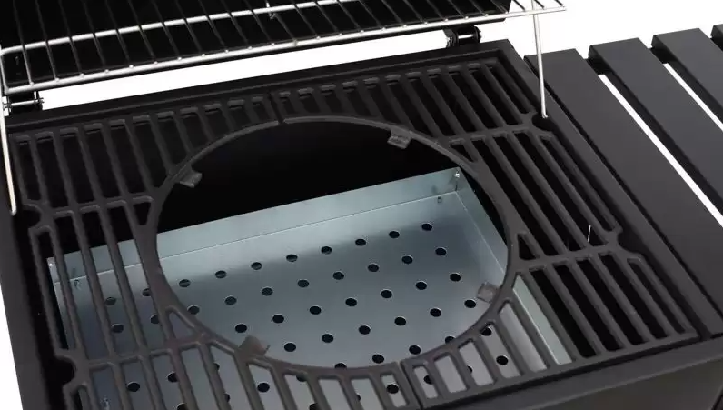Gratar pe carbuni GRILLCHEF 11528 Comfort Basic, pentru 10 persoane, gratare din fonta, contine husa, roti de transport