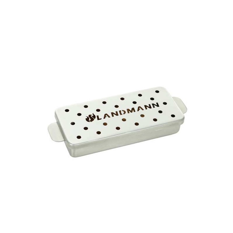 Cutie afumare LANDMANN 13958, volum 700 ml, inox, manere pentru manipulare