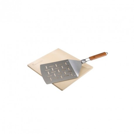 Set pizza LANDMANN 13219, spatula otel inoxidabil, piatra pizza din cordierit