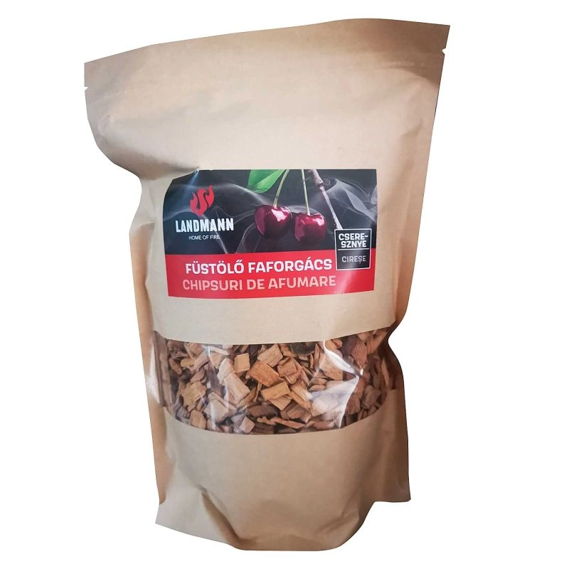 Aschii pentru afumare LANDMANN 13953, aroma lemn de cires, 500 g