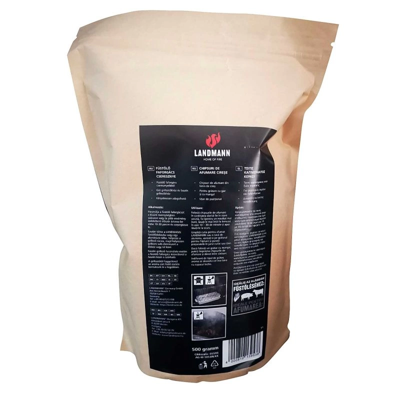 Aschii pentru afumare LANDMANN 13953, aroma lemn de cires, 500 g